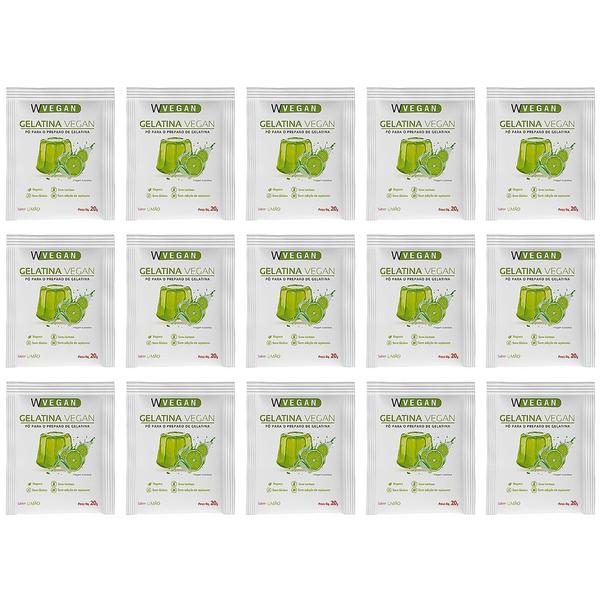 Gelatina Vegana Wvegan de ÁgarÁgar Display com 15x20g Sem Açúcar