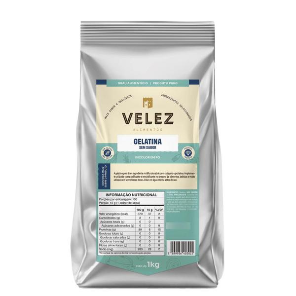 Gelatina Velez Sem Sabor 1 Kg Imagem de Gelatina Velez Sem Sabor 1 Kg