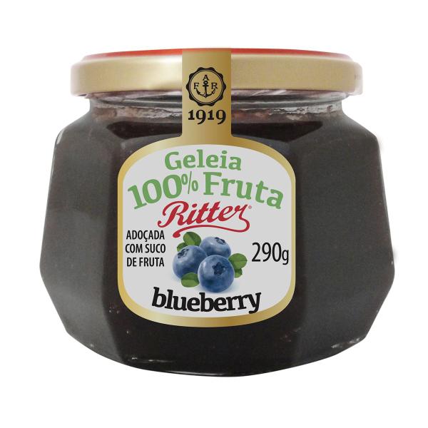 Geleia 100% Fruta de Blueberry 290g - Ritter Imagem de Geleia 100% Fruta de Blueberry 290g - Ritter