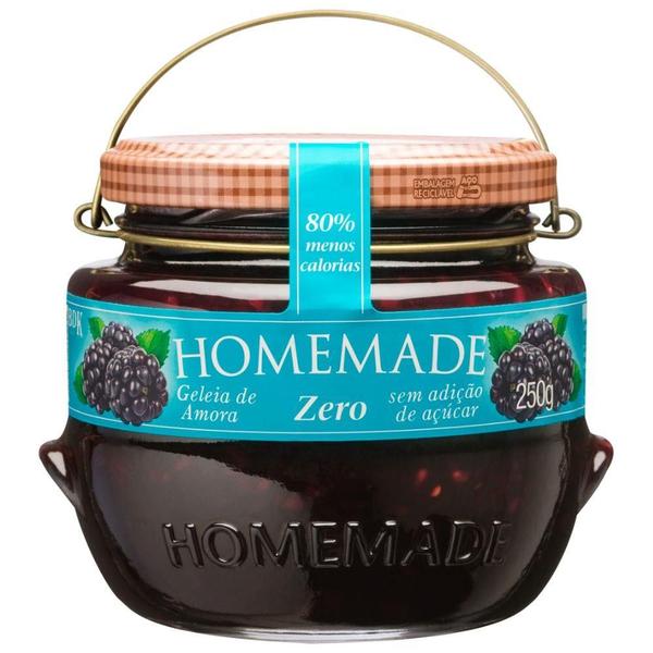 Geleia De Amora Zero Açúcar Homemade Sem Glúten Sem Lactose Vegano - 250g Imagem de Geleia De Amora Zero Açúcar Homemade Sem Glúten Sem Lactose Vegano - 250g