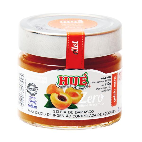 Geleia de Damasco Zero Hué (Sem Adição de Açúcares) Vegano Sem Glúten Sem Lactose 210g Imagem de Geleia de Damasco Zero Hué (Sem Adição de Açúcares) Vegano Sem Glúten Sem Lactose 210g
