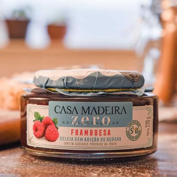 Imagem de Geleia De Framboesa Zero Açúcar Casa Madeira 220gr