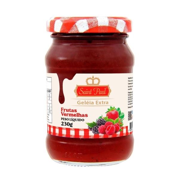 Geleia De Frutas Vermelhas Premium Saint Paul 230G Imagem de Geleia De Frutas Vermelhas Premium Saint Paul 230G