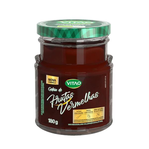 Geleia De Frutas Vermelhas Zero Adição Açúcares 180G Vitao Imagem de Geleia De Frutas Vermelhas Zero Adição Açúcares 180G Vitao