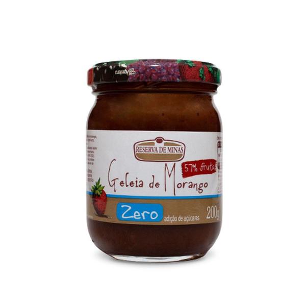 Geleia De Morango Zero Açúcar 200g Reserva De Minas Imagem de Geleia De Morango Zero Açúcar 200g Reserva De Minas