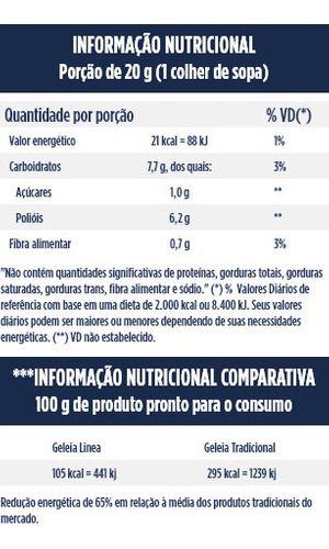 Geléia Diet de Amora Sem Açúcar 230g Linea Imagem de Geléia Diet de Amora Sem Açúcar 230g Linea