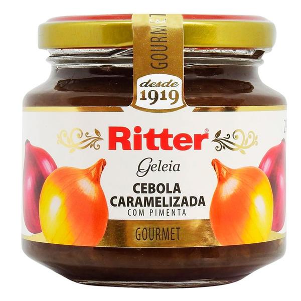Geleia Gourmet Cebola Caramelizada com Pimenta Ritter 290g Imagem de Geleia Gourmet Cebola Caramelizada com Pimenta Ritter 290g