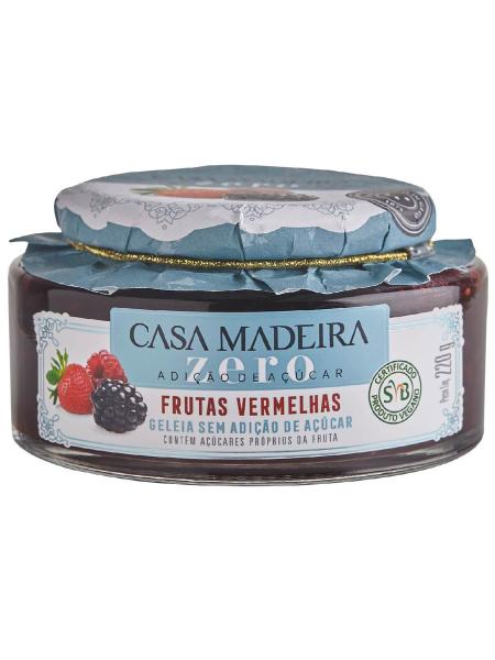 Geleia gourmet zero açúcar de frutas vermelhas 220g - Casa Madeira Imagem de Geleia gourmet zero açúcar de frutas vermelhas 220g