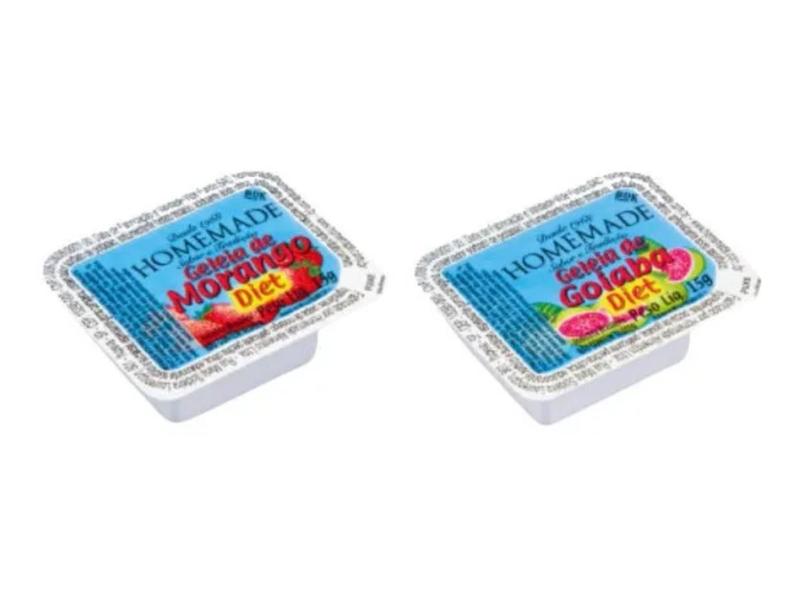 Geléia Homemade Diet Morango/goiaba Blister 15g 144 Sachês Imagem de Geléia Homemade Diet Morango/goiaba Blister 15g 144 Sachês