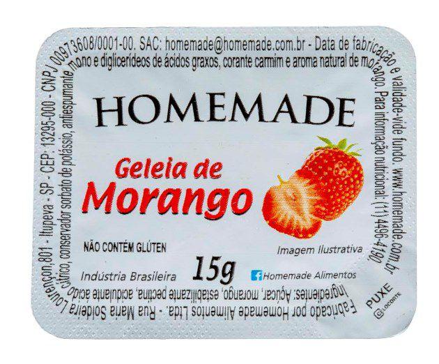 Geleia morango e abacaxi homemade blister 15g c/ 144 unidades Imagem de Geleia morango e abacaxi homemade blister 15g c/ 144 unidades