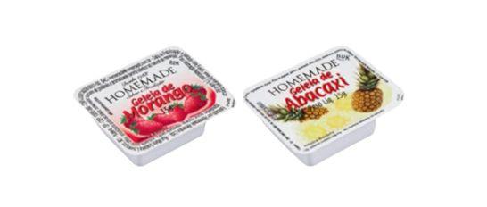 Geleia morango e abacaxi homemade blister 15g c/ 144 unidades Imagem de Geleia morango e abacaxi homemade blister 15g c/ 144 unidades