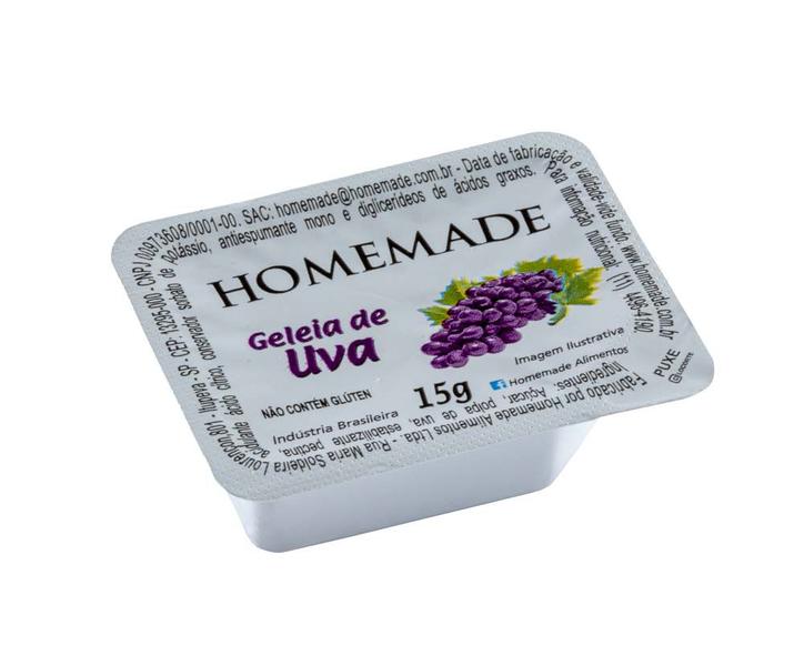 Geleia morango e uva homemade blister 15g c/ 144 unidades Imagem de Geleia morango e uva homemade blister 15g c/ 144 unidades