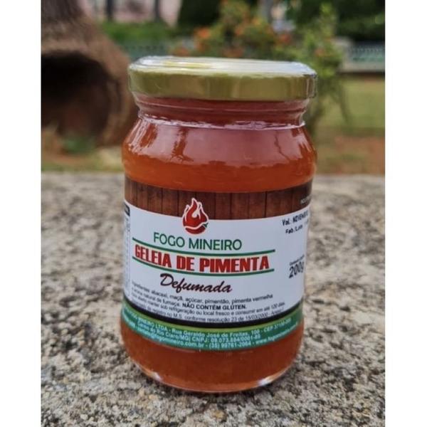 Geleia Pimenta Defumada Agridoce Gourmet 200g - Fogo Mineiro Imagem de Geleia Pimenta Defumada Agridoce Gourmet 200g