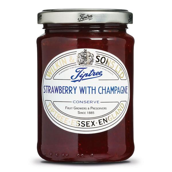 Geleia Tiptree Morango Com Champagne Wilkin & Sons 340g Imagem de Geleia Tiptree Morango Com Champagne Wilkin & Sons 340g