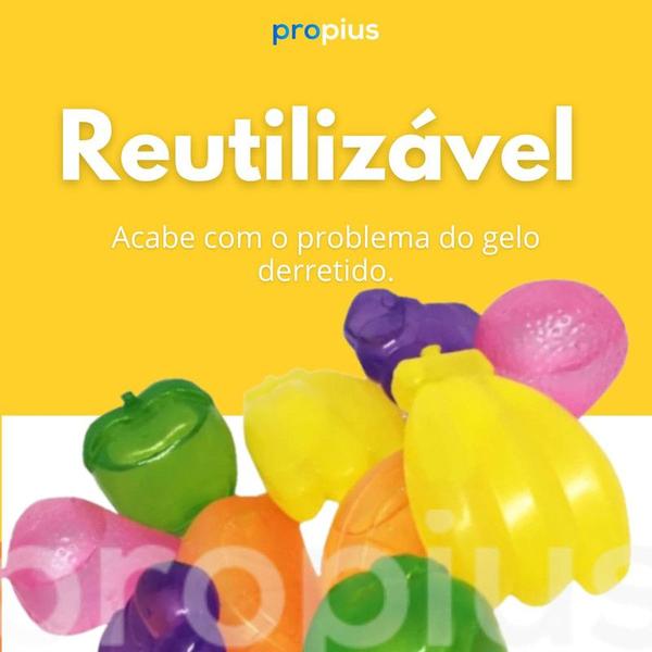 Imagem de Gelo Ecológico Artificial Reutilizável Diverso 10 Peça Sortido Cubo Fruta Sorvete Quadrado Drink Bebida Decorativo