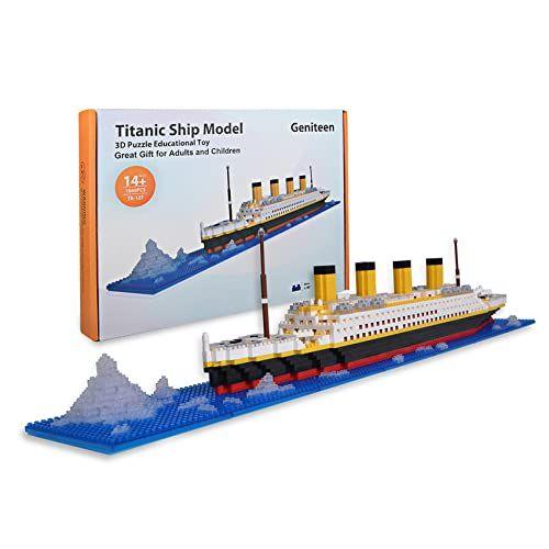 Imagem de Geniteen Titanic Ship Model Building Block Set, 1860 pcs Micro Mini Blocks Brinquedo Educacional, Presente para Adultos e Crianças