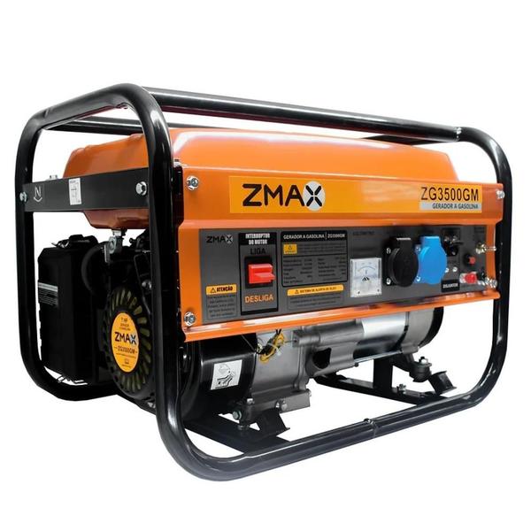 Gerador a Gasolina 3,5 KVA 4 Tempos Bivolt ZMAX - Gerador de