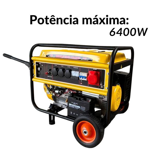 Imagem de Gerador de Energia Gasolina 6400W Monofasico 4 Tempos 110V 220V Importway Iwgeg-6400