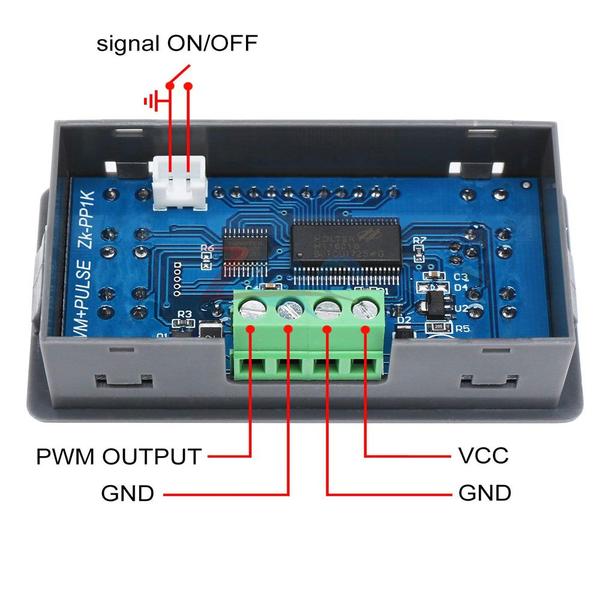 Imagem de Gerador De Pulsos Pwm Frequência Onda Quadrada Alim. 3.3-30V Frequência 1 Hz - 150 Khz Modelo Zk-Pp1K 