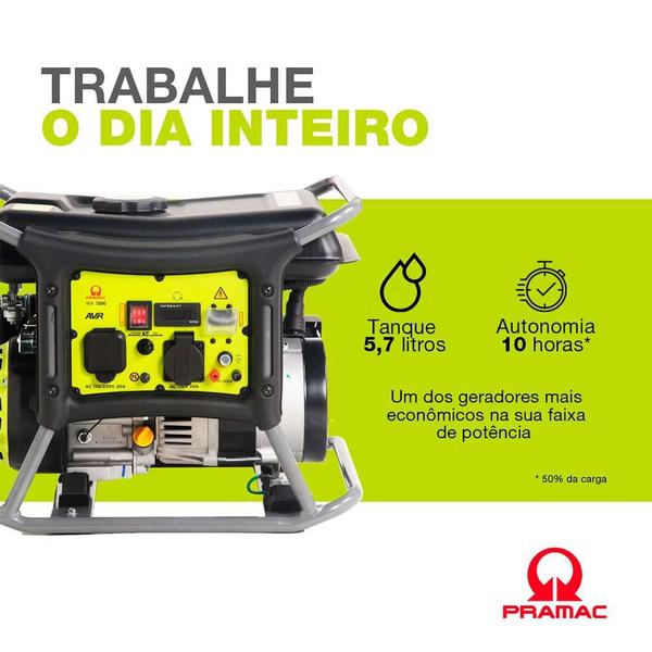 Imagem de Gerador Gasolina  7,5kva Digital Com Avr 4t Wx7500 Mono Bivolt Com Bateria PR802MXB003I PRAMAC