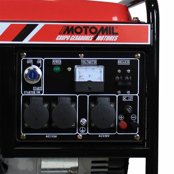 Imagem de Gerador Gasolina Mono Partida Manual Mg-3000cl-1 Bivolt 7cv 2,8kva 60hz 115/230v Motomil