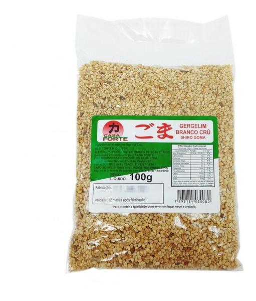 Gergelim Branco Crú Shiro Goma 100g - Casa Forte Imagem de Gergelim Branco Crú Shiro Goma 100g - Casa Forte
