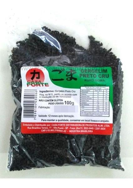 Gergelim Preto Crú - Casa Forte 100g Imagem de Gergelim Preto Crú - Casa Forte 100g