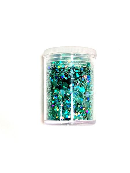 Imagem de GH4 Glitter Chunky holográfico Poliéster Importado resina unha 10gr - MERMAID