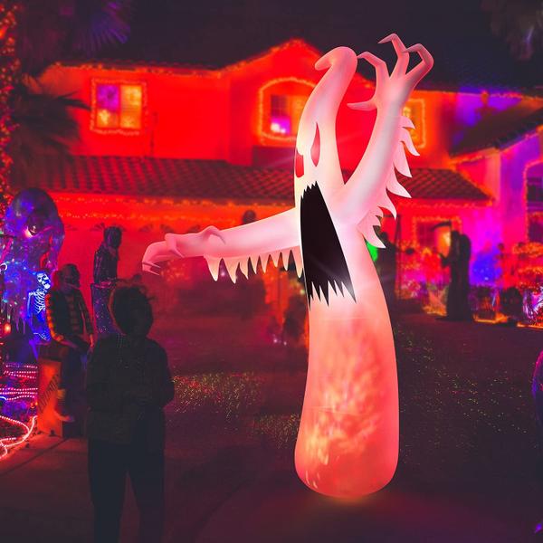 Imagem de Ghost Urvoix inflável de Halloween de 12 pés com luzes LED