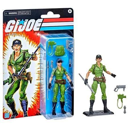 Imagem de GI Joe Retro Lady Jaye 15cm Cartela Grande Hasbro F4765