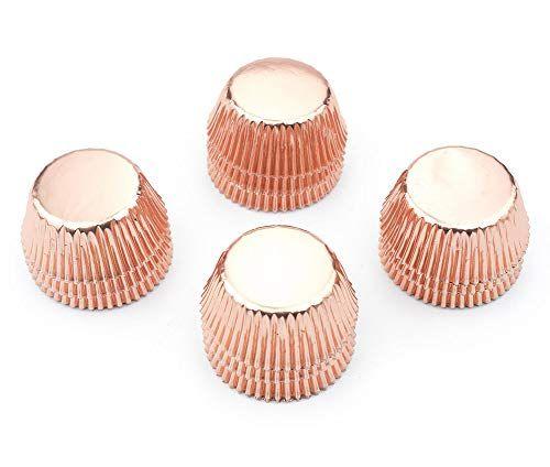 Imagem de Gifbera Mini Rose Gold Foil Cupcake Liners Metallic Baking Cups, 300-Count