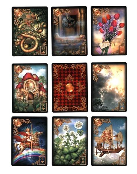 Imagem de Gilded Reverie Lenormand Expanded Edition Oracle Deck Oráculo Cigano Lenormand Baralho de Cartas de Tarô