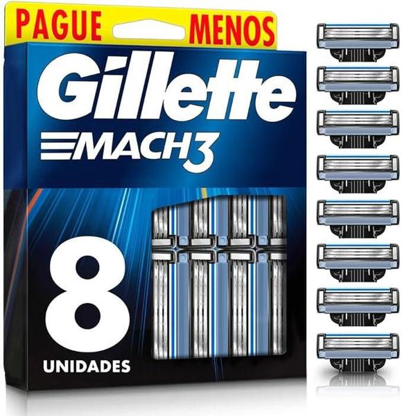 Imagem de Gillette Mach3 - Carga para Aparelho de Barbear (O Pacote Pode Variar)