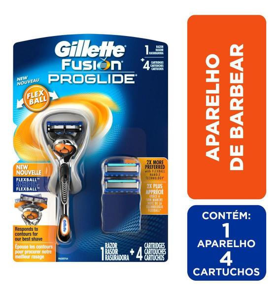 Imagem de Gillette Proglide Flexball Aparelho + 4 Cartuchos 5 Lâminas