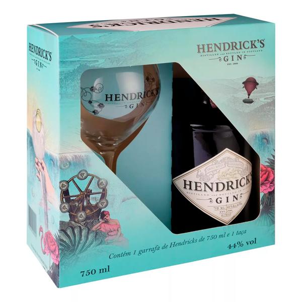 Imagem de Gin Escocês Hendrick's Dry 750ml + Taça Personalizada