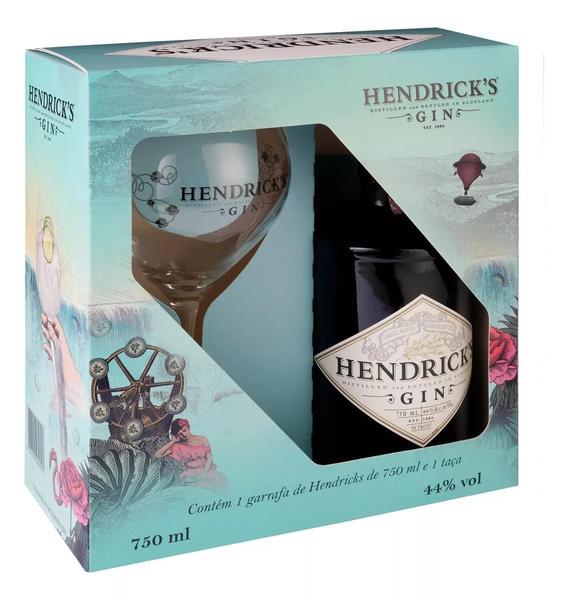 Imagem de Gin Hendrick'S 750Ml Kit Presente Com Taça Vidro 600Ml