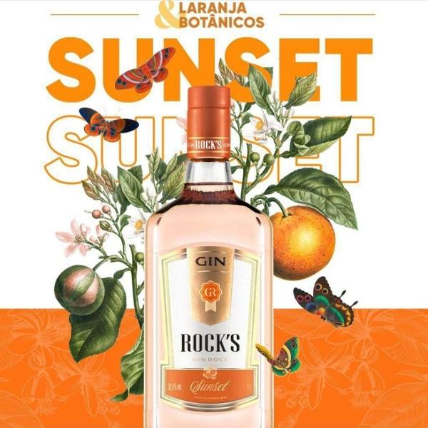 Imagem de Gin Rock'S Sunset 1L + Energético Baly 2L + 4 Coko