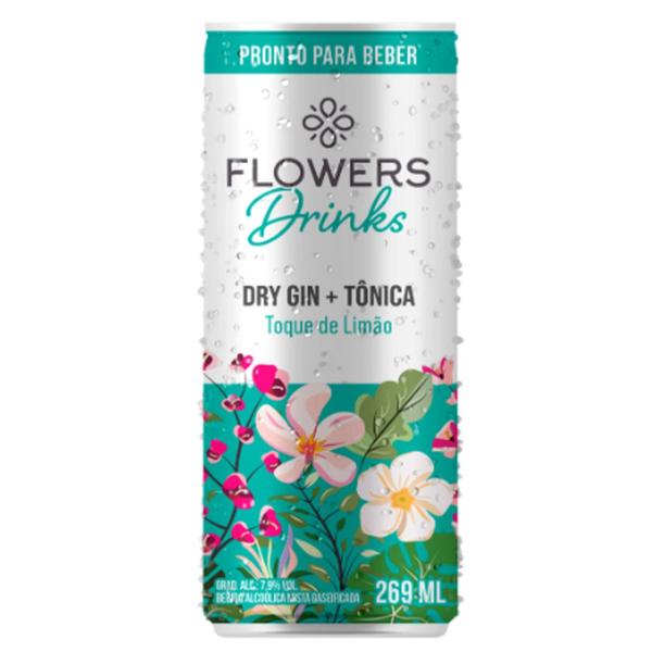 Imagem de Gin Tônica FLOWERS Toque de Limão Lata 269ml (12 Latas)