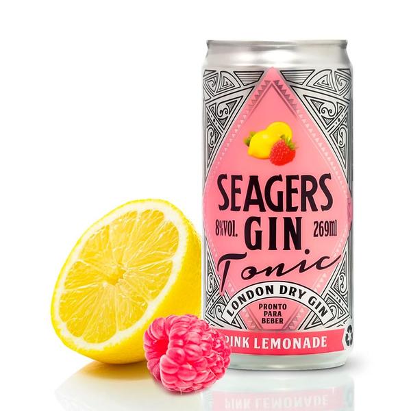 Imagem de Gin Tônica Seagers Pink Lemonade Lata 269ml 6 Unidades