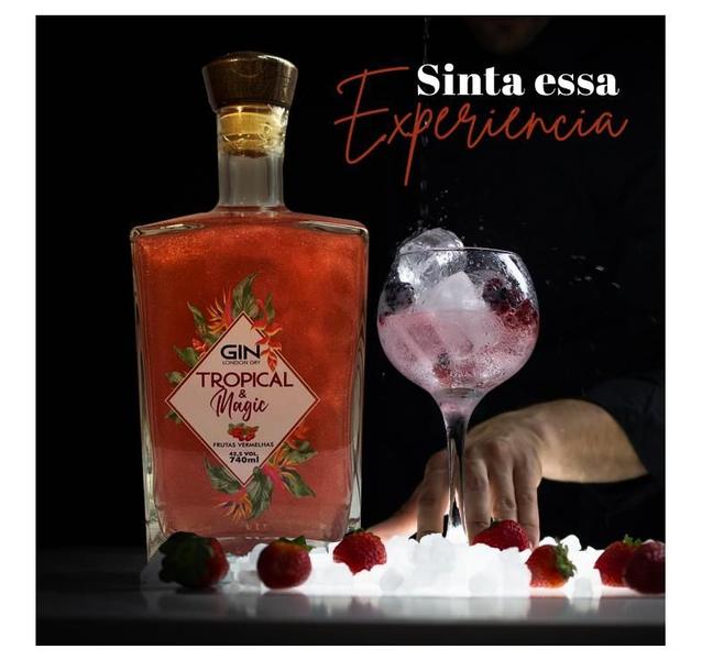 Imagem de Gin Tropical Magic 740 ml Sabor Frutas Vermelhas