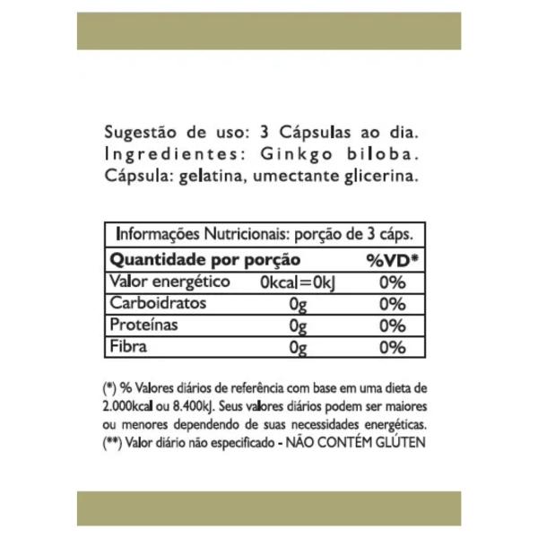 Ginkgo Biloba 120 Cáps Status Verde Imagem de Ginkgo Biloba 120 Cáps Status Verde