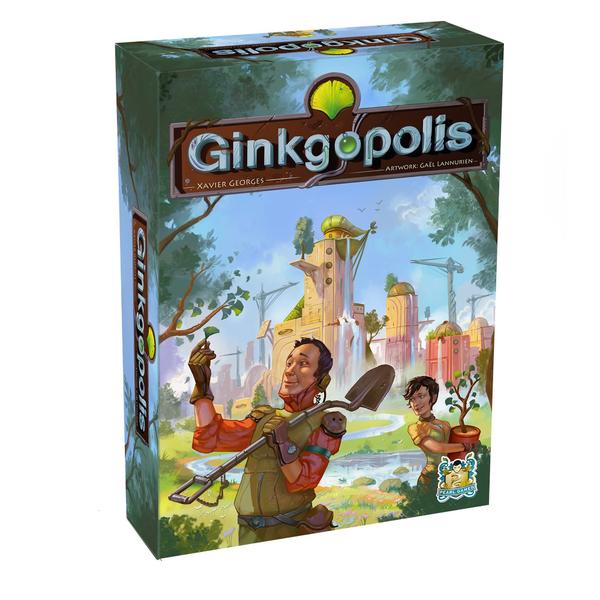 Imagem de Ginkgopolis Jogo Jogo  Jogo de Estratégia de Colocação de Trabalhadores Competitivos para Adultos e Crianças  Idade 10+  1-5 Jogadores  Tempo médio de reprodução 45 minutos  Feito por Pearl Games