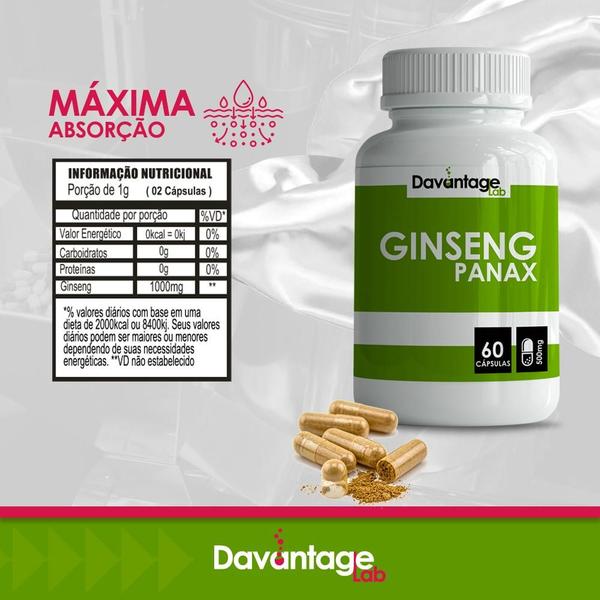 Imagem de Ginseng Panax O Verdadeiro 500mg Davantage Lab