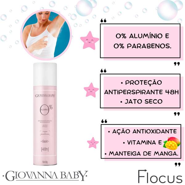 Imagem de Giovanna Baby Desodorante Aerosol CLASSIC Zero Alumínio 0% Alcool Antitranspirante Antiodor