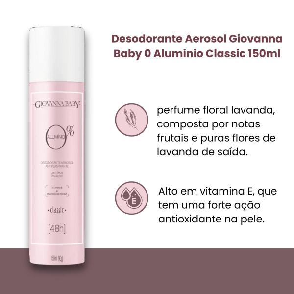 Imagem de Giovanna baby desodorante aerosol sem aluminio classic 150ml