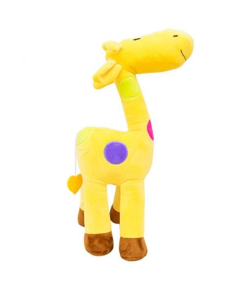 Imagem de Girafa Amarela Com Pintas Coloridas 45cm - Pelúcia