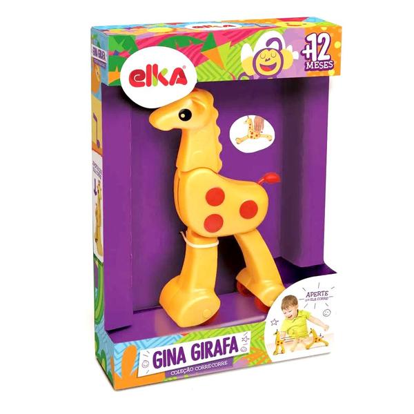 Imagem de Girafa Baby Gina Corre ao Apertar Girafinha Didática Elka