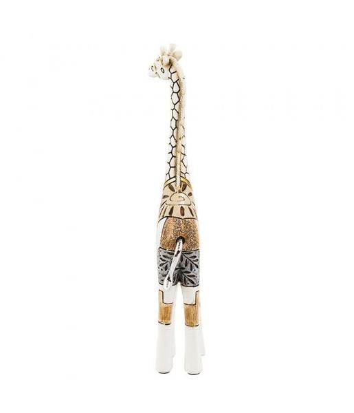 Imagem de Girafa Branca Ornamentada 28.5cm - Resina Animais