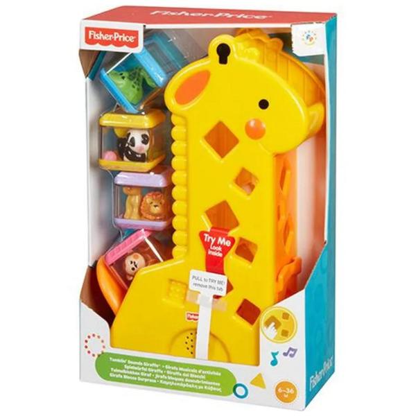 Imagem de Girafa Com Blocos Educativos, Encaixe e Som Fisher Price Mattel - 027084033953