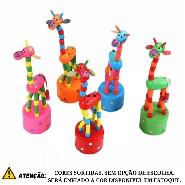 Imagem de Girafa Maluca Articulada Brinquedo De Madeira 951 Shiny Toys